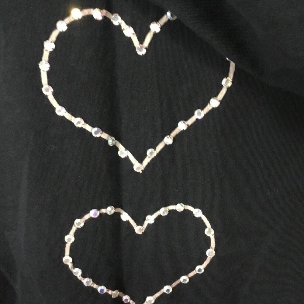 Black with Multi-Heart Hoodie Top - Picture 10 of 11
